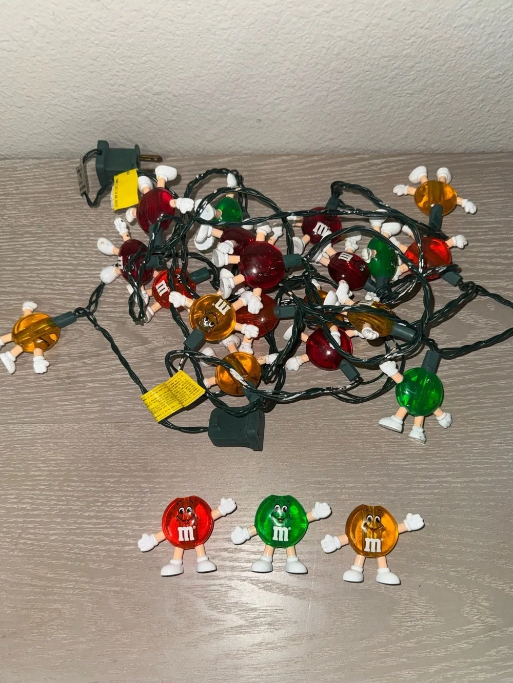 Vintage M&M's Candy Christmas HAPPY LIGHTS 20 Light Strand Set 1990's *
